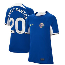 Women 2023-24 Chelsea Andrey Santos 20 Home Blue Authentic Jersey