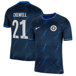 2023-24 Chelsea Chilwell 21 Away Navy Authentic Jersey