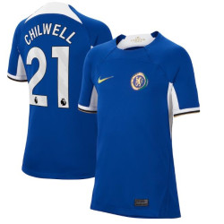 2023-24 Chelsea Chilwell 21 Home Blue Authentic Jersey