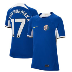 2023-24 Chelsea Chukwuemeka 17 Home Blue Authentic Jersey