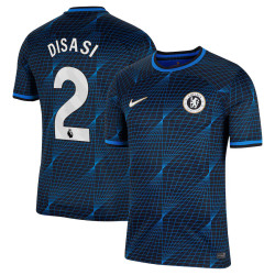Youth 2023-24 Chelsea Disasi 2 Away Navy Authentic Jersey