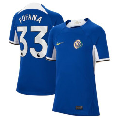 2023-24 Chelsea Fofana 33 Home Blue Authentic Jersey