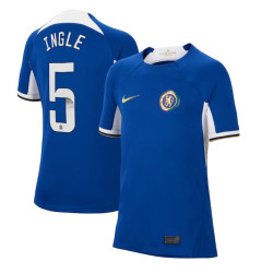 Youth 2023-24 Chelsea Ingle 5 Home Blue Authentic Jersey