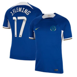 Youth 2023-24 Chelsea J.Fleming 17 Home Blue Authentic Jersey