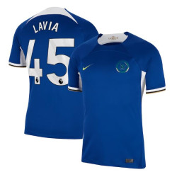 Youth 2023-24 Chelsea Lavia 45 Home Blue Authentic Jersey