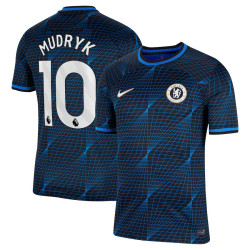 Youth 2023-24 Chelsea Mudryk 10 Away Navy Authentic Jersey