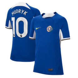 Women 2023-24 Chelsea Mudryk 10 Home Blue Authentic Jersey