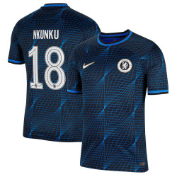 Youth 2023-24 Chelsea Nkunku 18 Away Navy Authentic Jersey