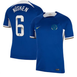 Youth 2023-24 Chelsea Nüsken 6 Home Blue Authentic Jersey