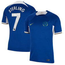 Youth 2023-24 Chelsea Sterling 7 Home Blue Replica Jersey